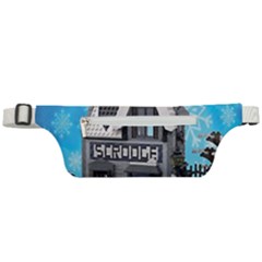 Winter Village Snow Brick Buildings Active Waist Bag by artworkshop