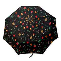 Christmas Pattern Texture Colorful Wallpaper Folding Umbrellas by Ravend