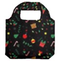 Christmas Pattern Texture Colorful Wallpaper Premium Foldable Grocery Recycle Bag View2