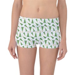 Christmas Tree Pattern Christmas Trees Reversible Boyleg Bikini Bottoms by Ravend