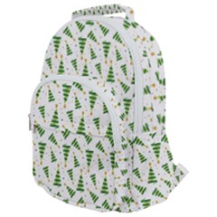 Christmas Tree Pattern Christmas Trees Rounded Multi Pocket Backpack by Ravend