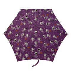 Background Halloween Pattern Pumpkin Skeleton Bat Mini Folding Umbrellas by Ravend