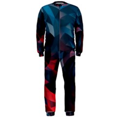 Art Polygon Geometric Design Pattern Colorful Onepiece Jumpsuit (men) by Ravend