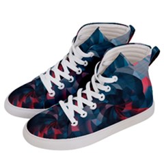 Art Polygon Geometric Design Pattern Colorful Men s Hi-top Skate Sneakers by Ravend