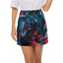 Art Polygon Geometric Design Pattern Colorful Mini Front Wrap Skirt View1