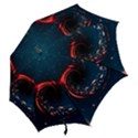 Fluid Swirl Spiral Twist Liquid Abstract Pattern Hook Handle Umbrellas (Small) View2