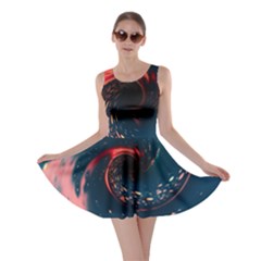 Fluid Swirl Spiral Twist Liquid Abstract Pattern Skater Dress by Ravend