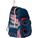 Fluid Swirl Spiral Twist Liquid Abstract Pattern Foldable Lightweight Backpack View3