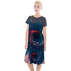 Fluid Swirl Spiral Twist Liquid Abstract Pattern Camis Fishtail Dress by Ravend