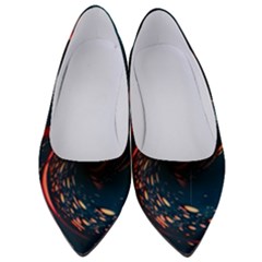 Fluid Swirl Spiral Twist Liquid Abstract Pattern Women s Low Heels by Ravend