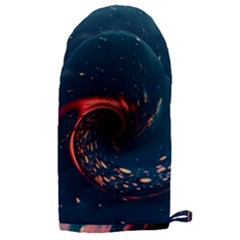 Fluid Swirl Spiral Twist Liquid Abstract Pattern Microwave Oven Glove by Ravend