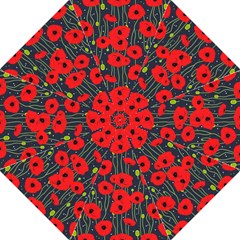 Background Poppies Flowers Seamless Ornamental Folding Umbrellas by Ravend