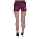 Background Poppies Flowers Seamless Ornamental Skinny Shorts View2