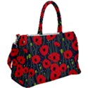 Background Poppies Flowers Seamless Ornamental Duffel Travel Bag View2