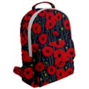 Background Poppies Flowers Seamless Ornamental Flap Pocket Backpack (Large) View2