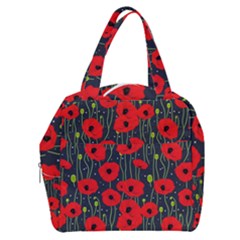 Background Poppies Flowers Seamless Ornamental Boxy Hand Bag by Ravend