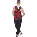 Background Poppies Flowers Seamless Ornamental Men s Sleeveless Hoodie View2