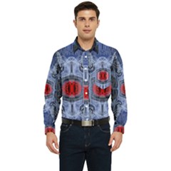 Art Robot Artificial Intelligence Technology Men s Long Sleeve Pocket Shirt  by Ravend