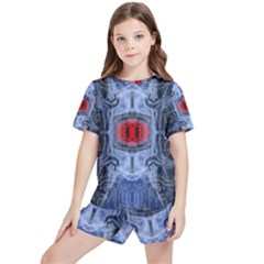 Art Robot Artificial Intelligence Technology Kids  Tee And Sports Shorts Set by Ravend