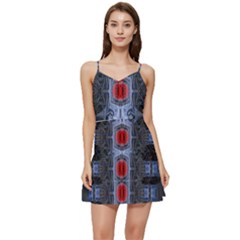 Art Robot Artificial Intelligence Technology Short Frill Dress by Ravend