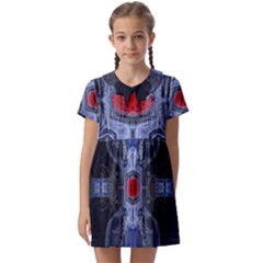 Art Robot Artificial Intelligence Technology Kids  Asymmetric Collar Dress by Ravend