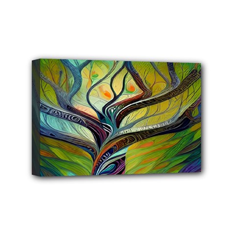 Tree Magical Colorful Abstract Metaphysical Mini Canvas 6  X 4  (stretched) by Ravend