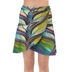 Tree Magical Colorful Abstract Metaphysical Wrap Front Skirt by Ravend