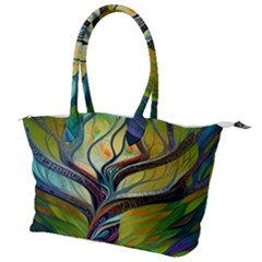 Tree Magical Colorful Abstract Metaphysical Canvas Shoulder Bag