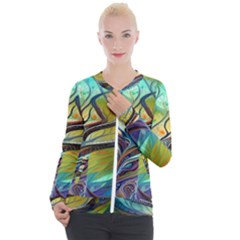 Tree Magical Colorful Abstract Metaphysical Casual Zip Up Jacket by Ravend