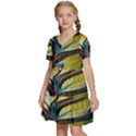 Tree Magical Colorful Abstract Metaphysical Kids  Short Sleeve Tiered Mini Dress View2