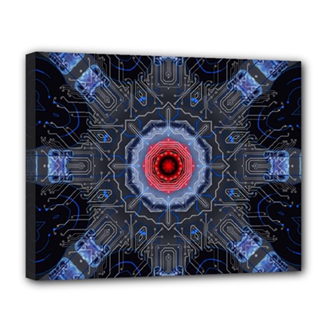 Art Robots Artificial Intelligence Technology Canvas 14  X 11  (stretched) by Ravend