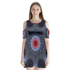 Art Robots Artificial Intelligence Technology Shoulder Cutout Velvet One Piece by Ravend