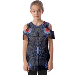 Art Robots Artificial Intelligence Technology Fold Over Open Sleeve Top