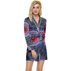 Art Robots Artificial Intelligence Technology Long Sleeve Satin Robe by Ravend