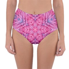 Art Rosette Pattern Background Floral Pattern Reversible High-waist Bikini Bottoms by Ravend