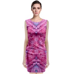 Art Rosette Pattern Background Floral Pattern Classic Sleeveless Midi Dress by Ravend