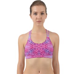 Art Rosette Pattern Background Floral Pattern Back Web Sports Bra by Ravend