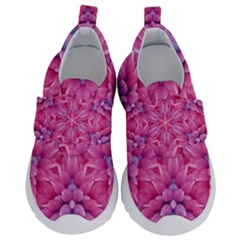 Art Rosette Pattern Background Floral Pattern Kids  Velcro No Lace Shoes by Ravend