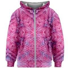 Art Rosette Pattern Background Floral Pattern Kids  Zipper Hoodie Without Drawstring by Ravend