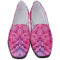 Art Rosette Pattern Background Floral Pattern Women s Classic Loafer Heels by Ravend