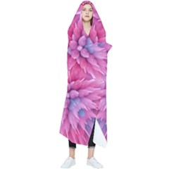 Art Rosette Pattern Background Floral Pattern Wearable Blanket by Ravend