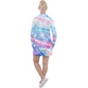 Polygons Bokeh Geometric Art Geometric Background Women s Long Sleeve Casual Dress View2