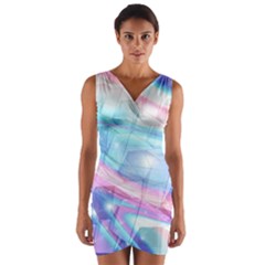 Polygons Bokeh Geometric Art Geometric Background Wrap Front Bodycon Dress by Ravend