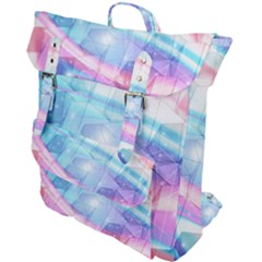 Polygons Bokeh Geometric Art Geometric Background Buckle Up Backpack by Ravend