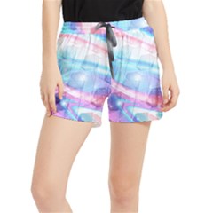 Polygons Bokeh Geometric Art Geometric Background Women s Runner Shorts by Ravend