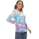 Polygons Bokeh Geometric Art Geometric Background Zip Up Long Sleeve Blouse View3