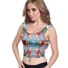 Geometric Symmetrical Symmetry Data Futuristic Crop Top by Ravend