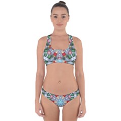 Geometric Symmetrical Symmetry Data Futuristic Cross Back Hipster Bikini Set by Ravend