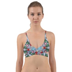 Geometric Symmetrical Symmetry Data Futuristic Wrap Around Bikini Top by Ravend