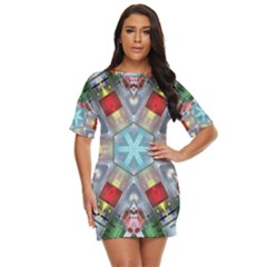 Geometric Symmetrical Symmetry Data Futuristic Just Threw It On Dress by Ravend